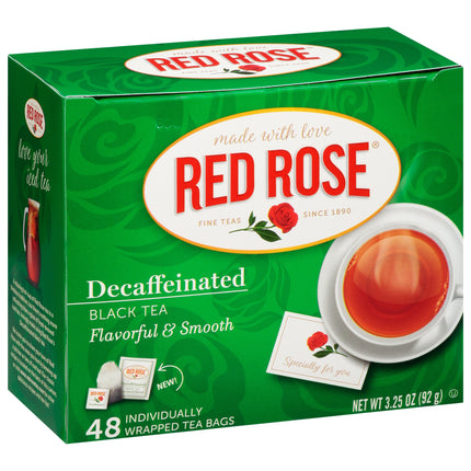 Red Rose Tea Bags Decaffeinated - 48 CT 12 Pack