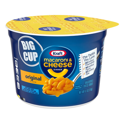 Kraft Macaroni & Cheese Dinner Original XL Cup - 4.1 OZ 8 Pack
