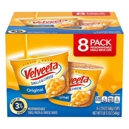 Velveeta Macaroni & Cheese Cup - 2.39 OZ Cups 8 Pack