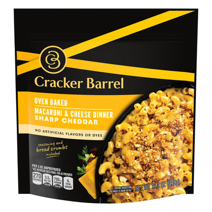Cracker Barrel Oven Baked Macaroni & Cheese Sharp Cheddar - 12.3 OZ 5 Pack