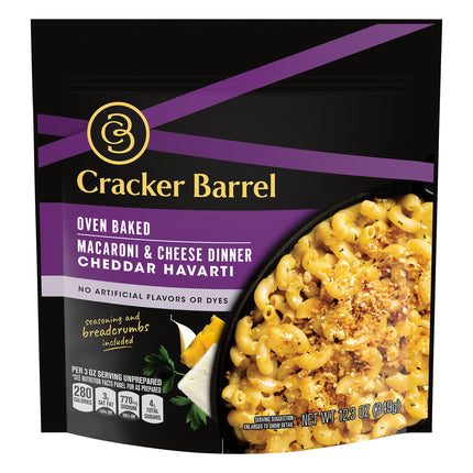 Cracker Barrel Oven Baked Macaroni & Cheese Cheddar Havarti - 12.3 OZ 5 Pack