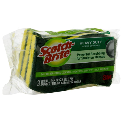 Scotch-Brite Heavy Duty Scrub Sponges - 3 CT 8 Pack