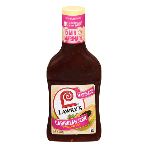 Lawry's Marinade Caribbean Jerk With Papaya Juice - 12 FZ 6 Pack