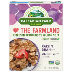 Cascadian Farm Organic Raisin Bran Cereal - 12 OZ 10 Pack