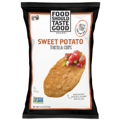 Food Should Taste Good Gluten Free Sweet Potato Tortilla Chip - 5.5 OZ 12 Pack