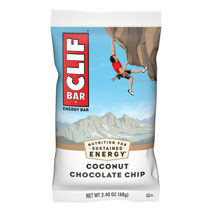 Clif Coconut Chocolate Chip Energy Bars - 2.4 OZ 12 Pack