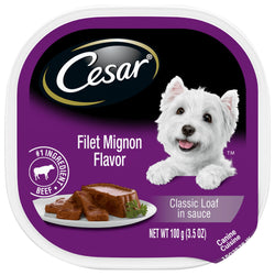 Cesar Dog Food Can Filet Mignon Flavor In Sauce - 3.5 OZ 24 Pack