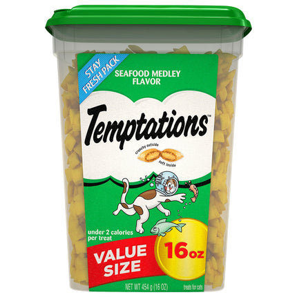 Temptations Seafood Medley Cat Treats - 16 OZ 4 Pack