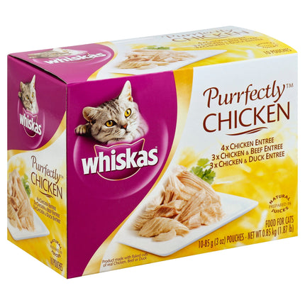 Whiskas Purrfectly Chicken Variety Pack - 1.87 LB 4 Pack