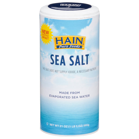 Hain Sea Salt - 21 OZ 8 Pack