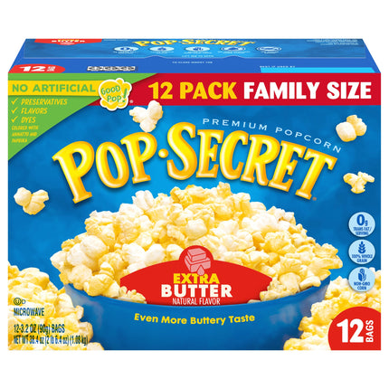Pop-Secret Extra Butter Family Size - 38.4 OZ 4 Pack