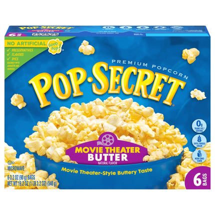 Pop-Secret Popcorn Microwavable Movie Theater Butter - 19.2 OZ 6 Pack
