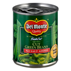Del Monte Vegetables Green Beans No Salt Added - 8 OZ 12 Pack