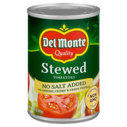 Del Monte Tomatoes Stewed No Salt Added - 14.5 OZ 12 Pack