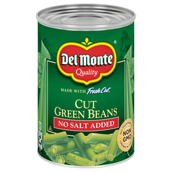 Del Monte Vegetables Fresh Cut Green Beans No Salt Added - 14.5 OZ 24 Pack