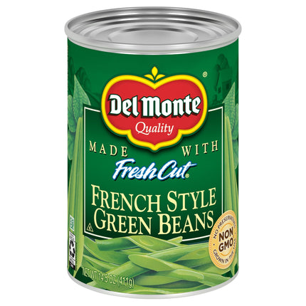 Del Monte Vegetables Fresh Cut French Style Green Beans - 14.5 OZ 24 Pack