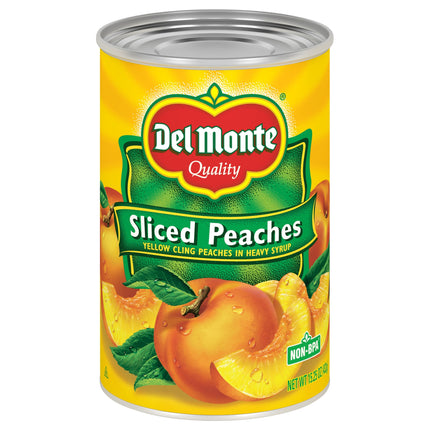 Del Monte Sliced Peaches Yellow Cling - 15.25 OZ 12 Pack