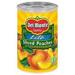 Del Monte Lite Sliced Peaches Yellow Cling - 15 OZ 12 Pack