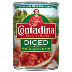 Contadina Tomatoes Diced With Roasted Garlic - 14.5 OZ 12 Pack