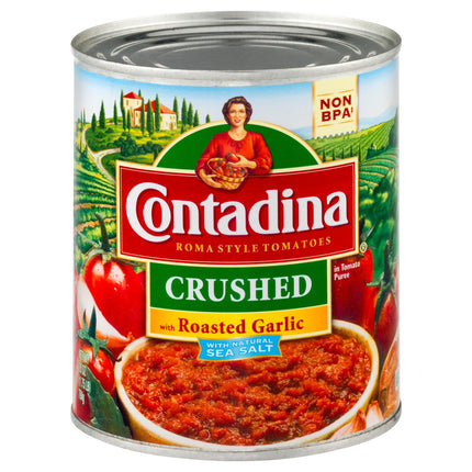 Contadina Tomatoes Crushed Garlic - 28 OZ 6 Pack
