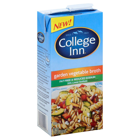 College Inn Broth Fat Free & Reduced Sodium Garden Vegetable - 32 OZ 12 Pack