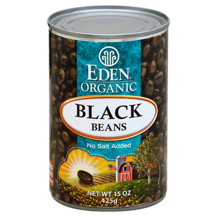 Eden Organic No Salt Added Black Beans - 15 OZ 12 Pack