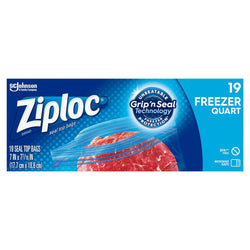 Ziploc Storage Bags Freezer Quart - 19 CT 12 Pack