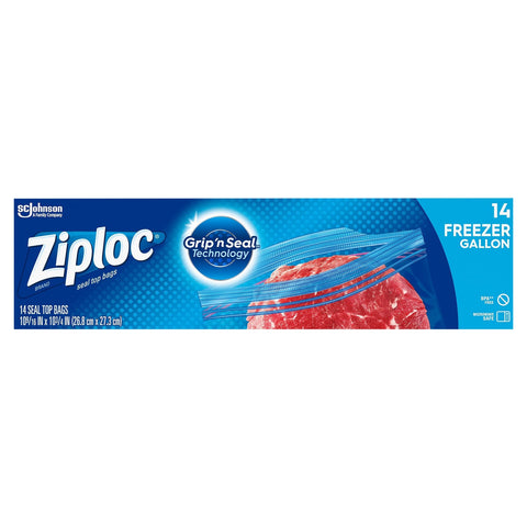 Ziploc Storage Bags Freezer Gallon - 14 CT 12 Pack