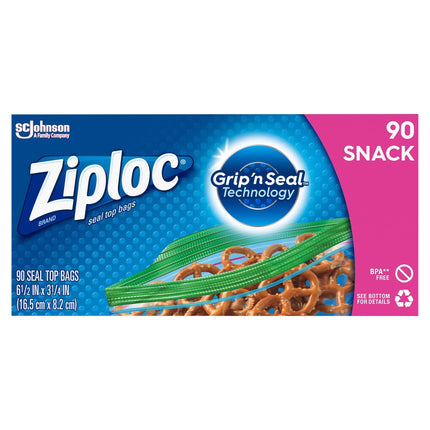 Ziploc Snack Bags - 90 CT 12 Pack