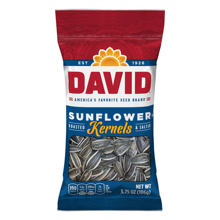 David Roasted & Salted Sunflower Kernels - 3.75 OZ 12 Pack