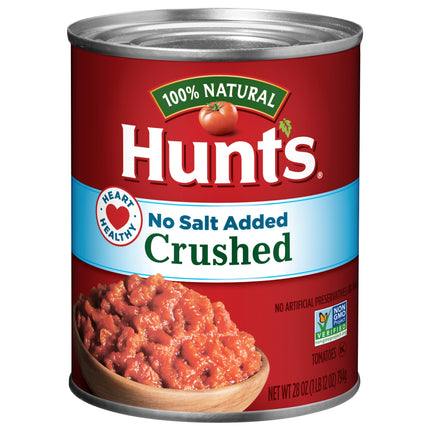 Hunt's No Salt Added Crushed Tomatoes - 28 OZ 12 Pack
