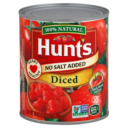 Hunt's No Salt Added Diced Tomatoes - 28 OZ 12 Pack