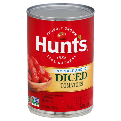 Hunt's Tomatoes Diced No Salt Added - 14.5 OZ 12 Pack