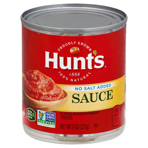 Hunt's Sauce No Salt Added - 8 OZ 48 Pack