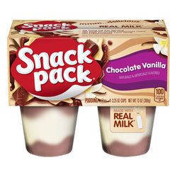 Snack Pack Pudding Chocolate Vanilla - 13 OZ 12 Pack