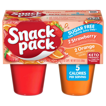 Snack Pack Gels Strawberry & Orange - 13 OZ 12 Pack