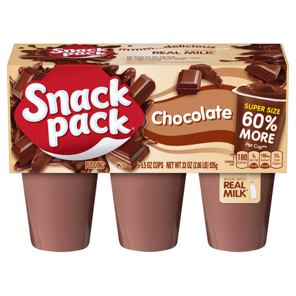 Snack Pack Chocolate Super Size - 33 OZ 8 Pack
