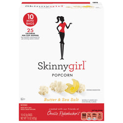 Orville Redenbacher's Skinnygirl Butter & Sea Salt - 15 OZ 6 Pack