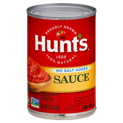Hunt's Sauce No Salt Added - 15 OZ 12 Pack