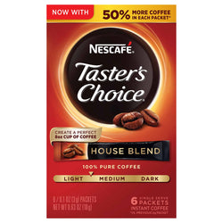 Nescafe Taster's Choice Instant Coffee Regular House Blend Sticks - 0.63 OZ 12 Pack