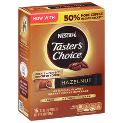 Nescafe Taster's Choice Instant Coffee Hazelnut Sticks - 1.69 OZ 8 Pack