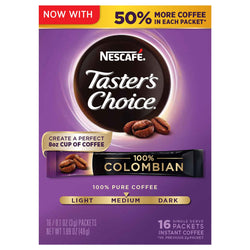 Nescafe Taster's Choice Instant Coffee Columbian Sticks - 1.69 OZ 8 Pack