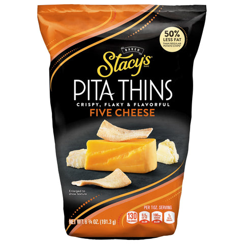 Stacy's Five Cheese Pita Thins - 6.75 OZ 8 Pack