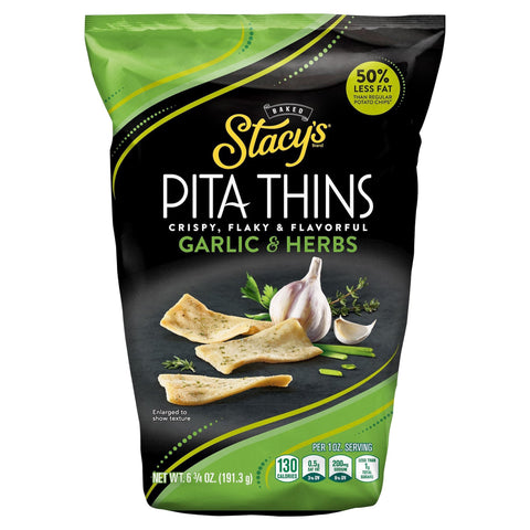 Stacy's Garlic & Herb Pita Thins - 6.75 OZ 8 Pack