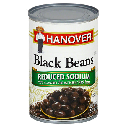 Hanover Reduced Sodium Black Bean - 15.5 OZ 12 Pack