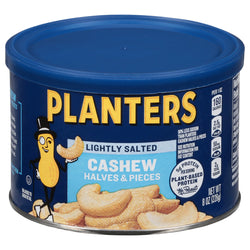 Planter's Nuts Cashews Halves & Pieces Deluxe Lightly Salted Sea Salt - 8 OZ 12 Pack