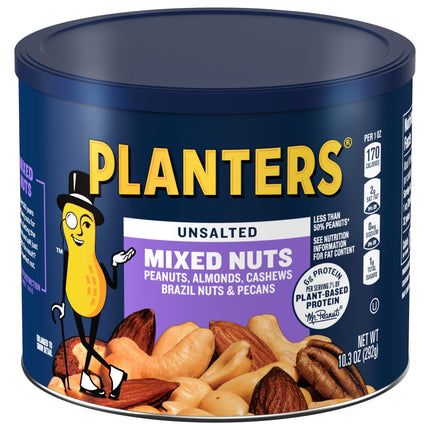 Planter's Nuts Mixed Unsalted - 10.3 OZ 12 Pack
