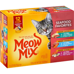 Meow Mix Seafood Favorites Variety Pack - 33 OZ 4 Pack