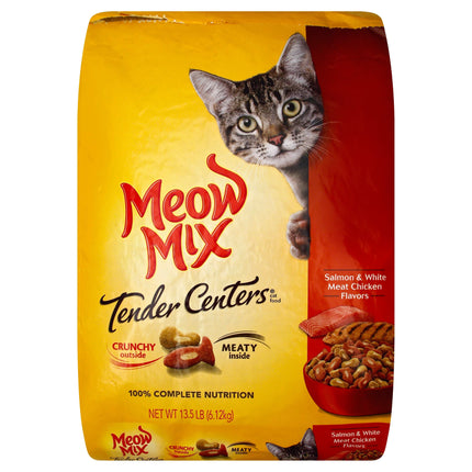 Meow Mix Tender Centers Salmon & White Meat Chicken - 13.5 LB 1 Pack