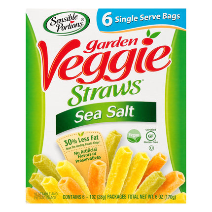 Sensible Portions Sea Salt Garden Veggie Straws - 6 OZ 6 Pack